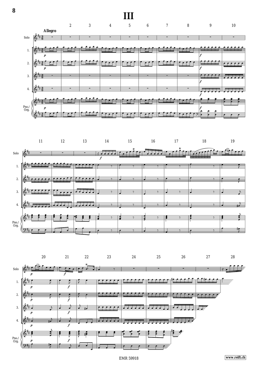 Concerto D Major Concerto D Major Flute Quartet scores gallery preview page 5