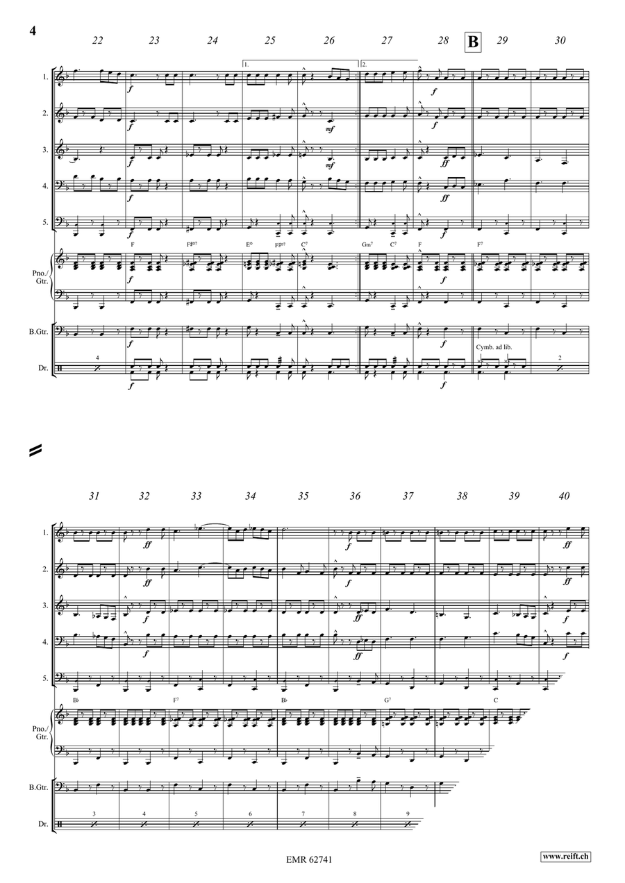 Up And Away Up And Away Woodwind Quintet scores gallery preview page 5