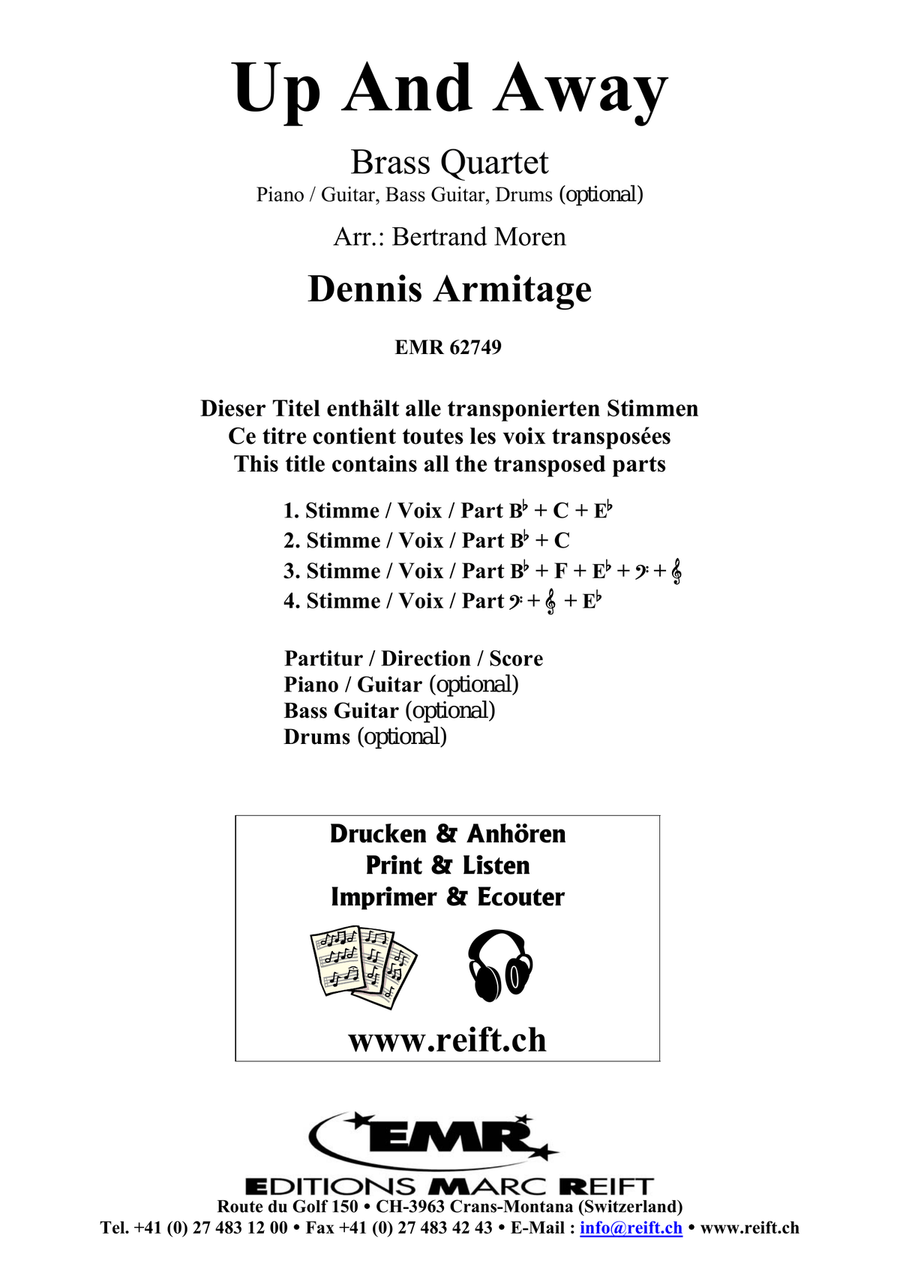 Up And Away Up And Away Brass Quartet scores gallery preview page 2