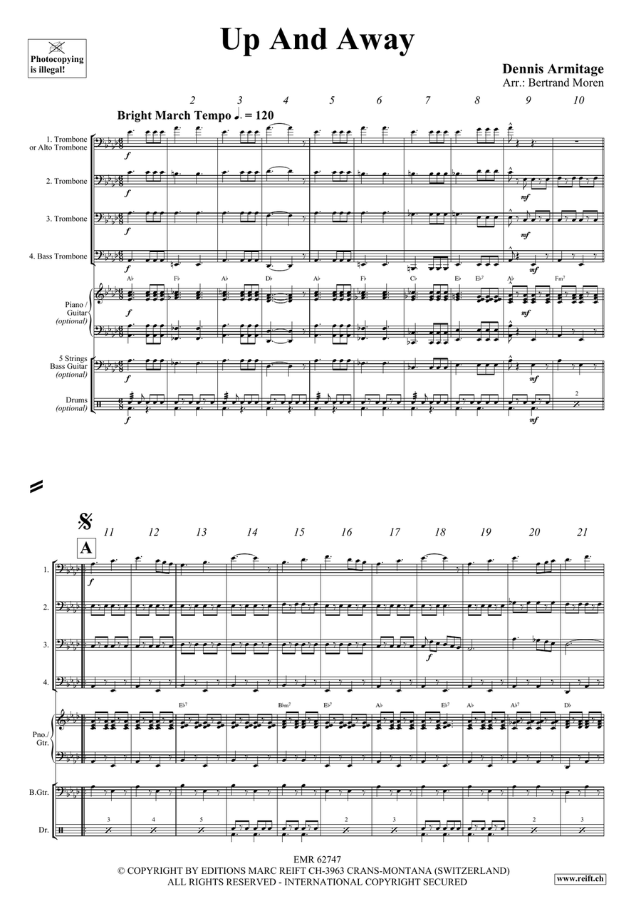 Up And Away Up And Away Trombone Quartet scores gallery preview page 4