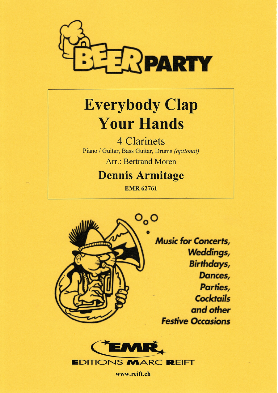 Everybody Clap Your Hands Clarinet Quartet scores gallery preview page 1