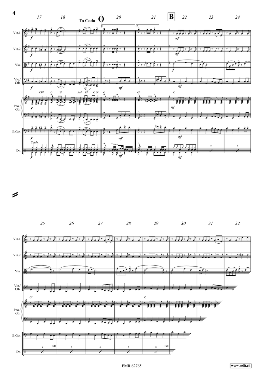 Everybody Clap Your Hands String Quartet scores gallery preview page 5