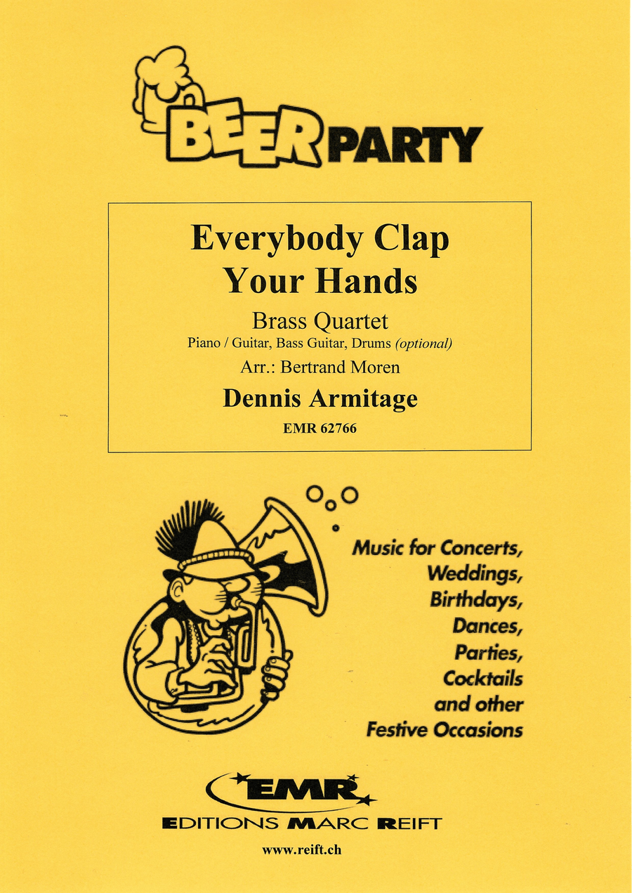 Everybody Clap Your Hands Brass Quartet scores gallery preview page 1