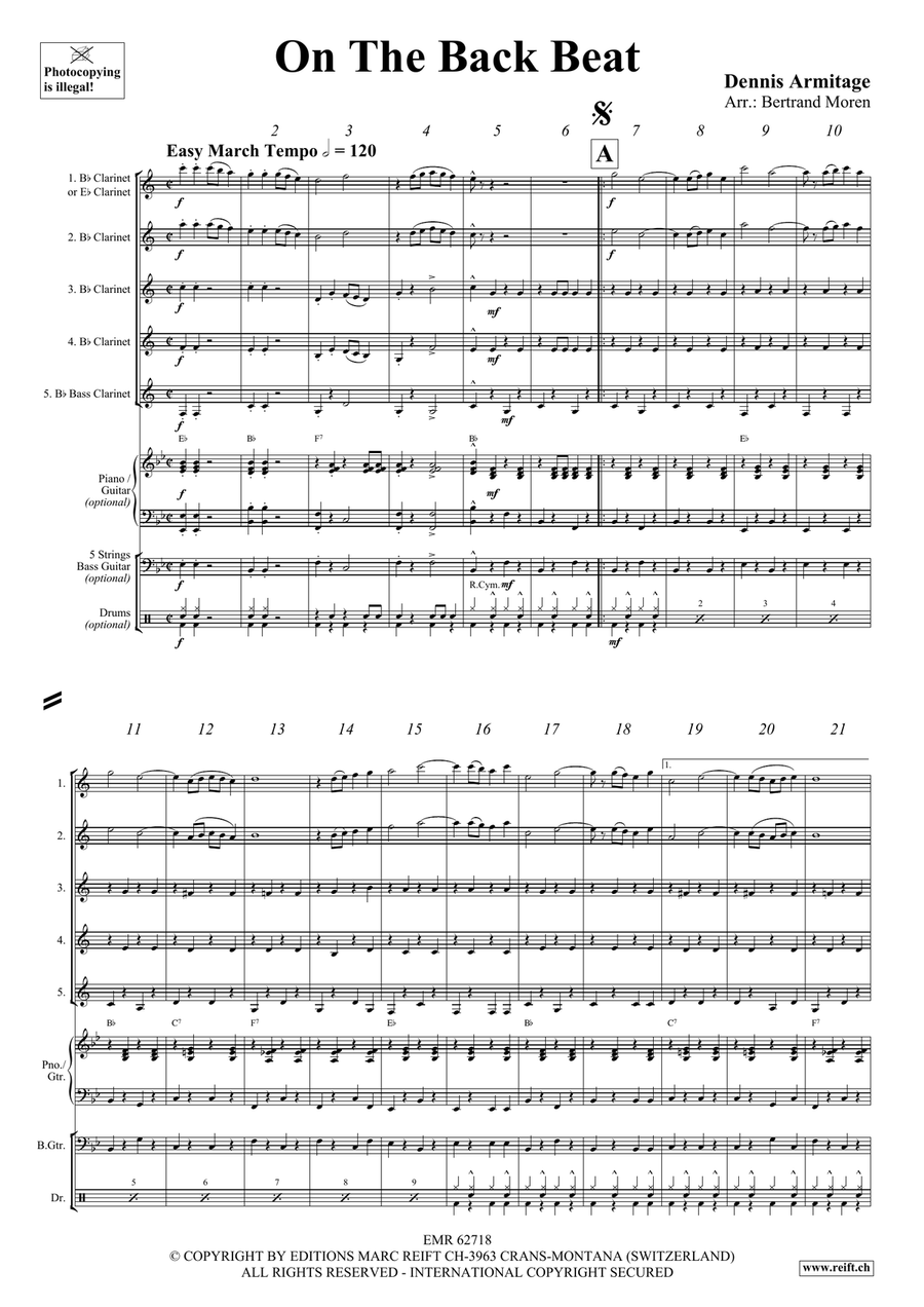 On The Back Beat On The Back Beat Clarinet Quintet scores gallery preview page 4