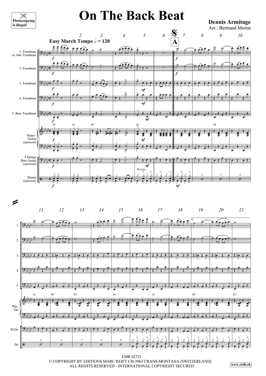 On The Back Beat On The Back Beat Trombone scores gallery preview page 4