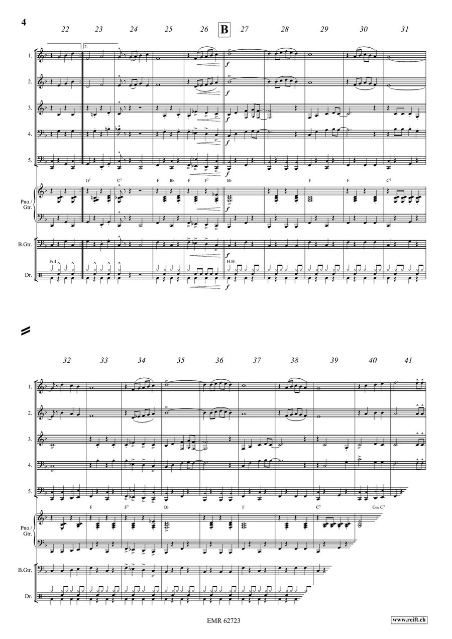 On The Back Beat On The Back Beat Brass Quintet scores gallery preview page 5