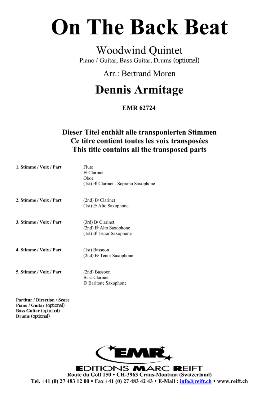 On The Back Beat On The Back Beat Woodwind Quintet scores gallery preview page 2