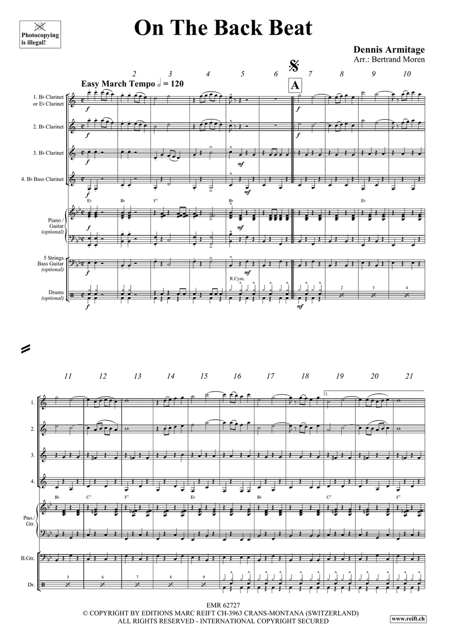 On The Back Beat On The Back Beat Clarinet Quartet scores gallery preview page 4