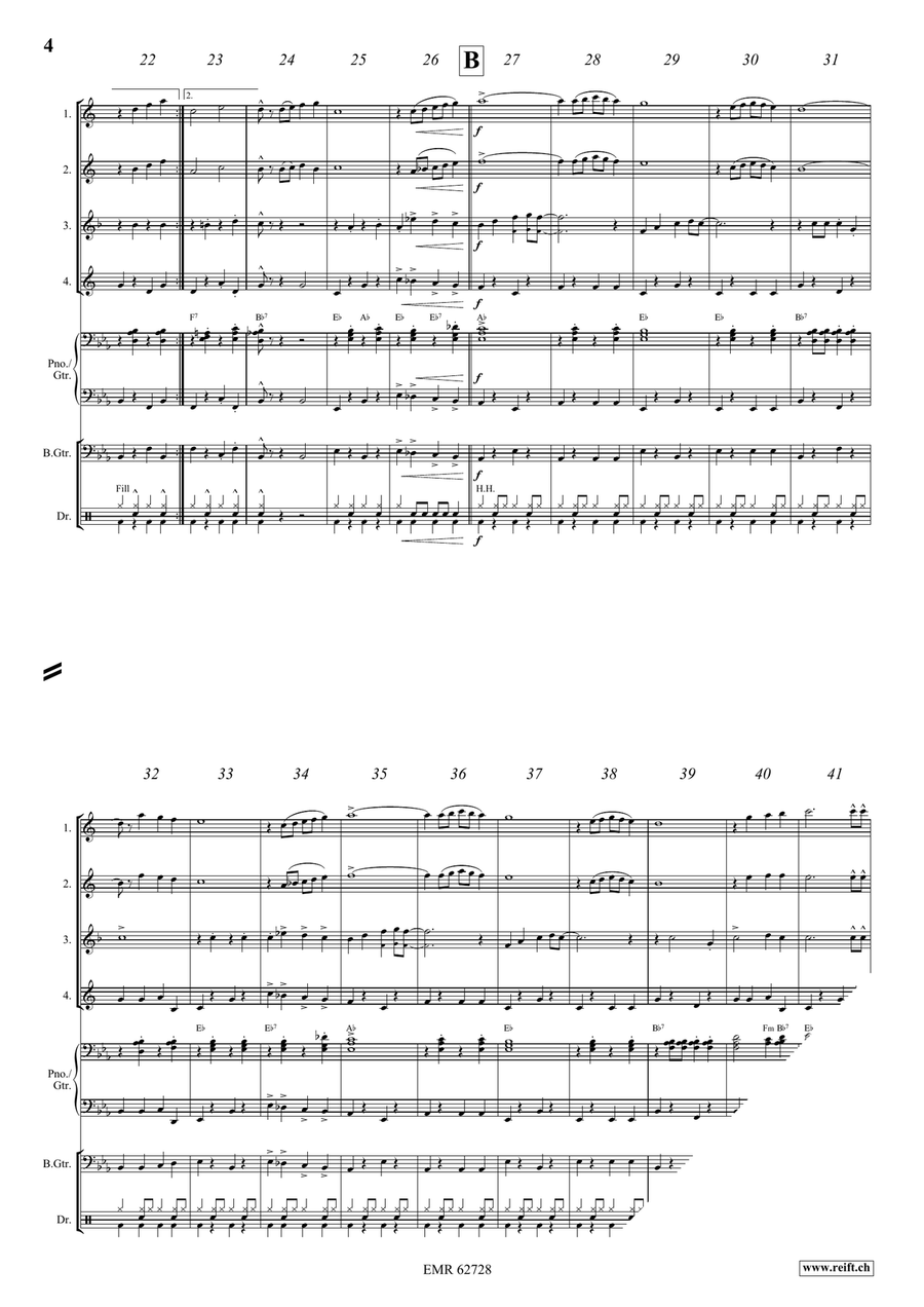 On The Back Beat On The Back Beat Saxophone Quartet scores gallery preview page 5