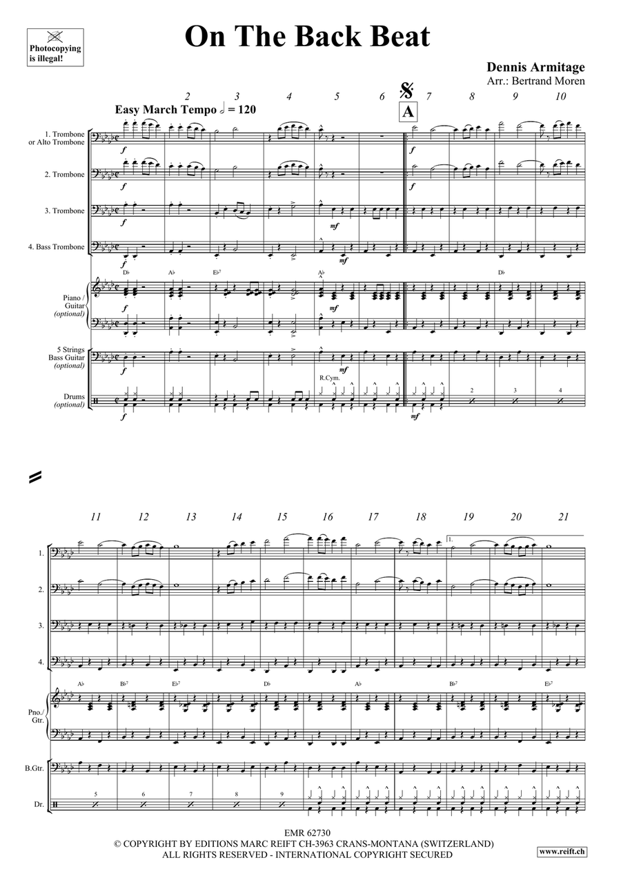 On The Back Beat On The Back Beat Trombone Quartet scores gallery preview page 4