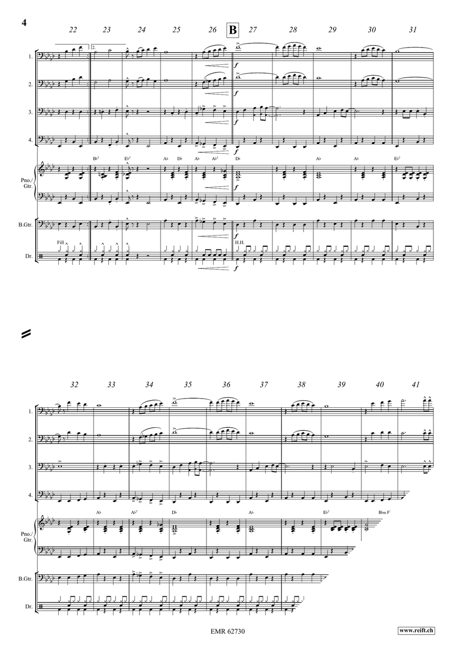 On The Back Beat On The Back Beat Trombone Quartet scores gallery preview page 5