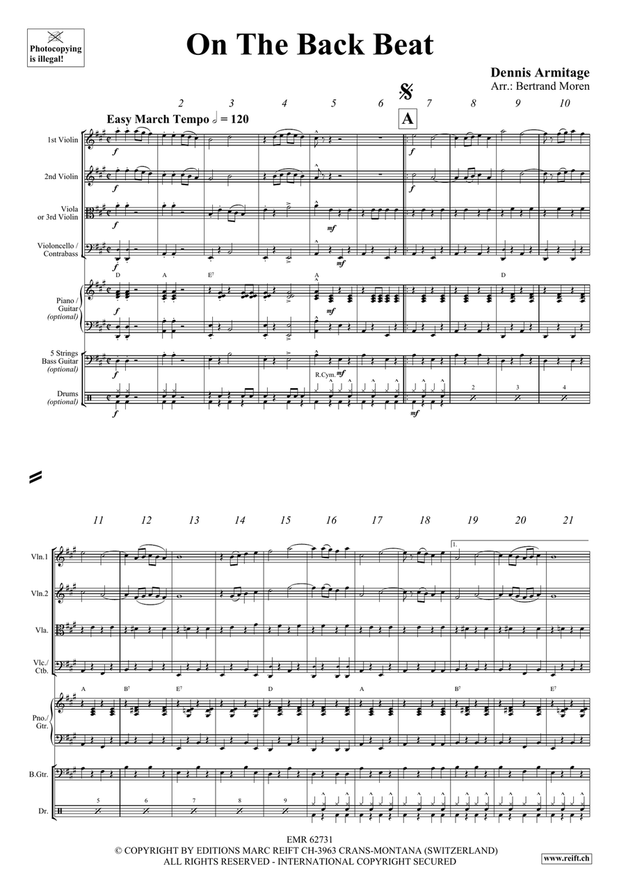 On The Back Beat On The Back Beat String Quartet scores gallery preview page 4