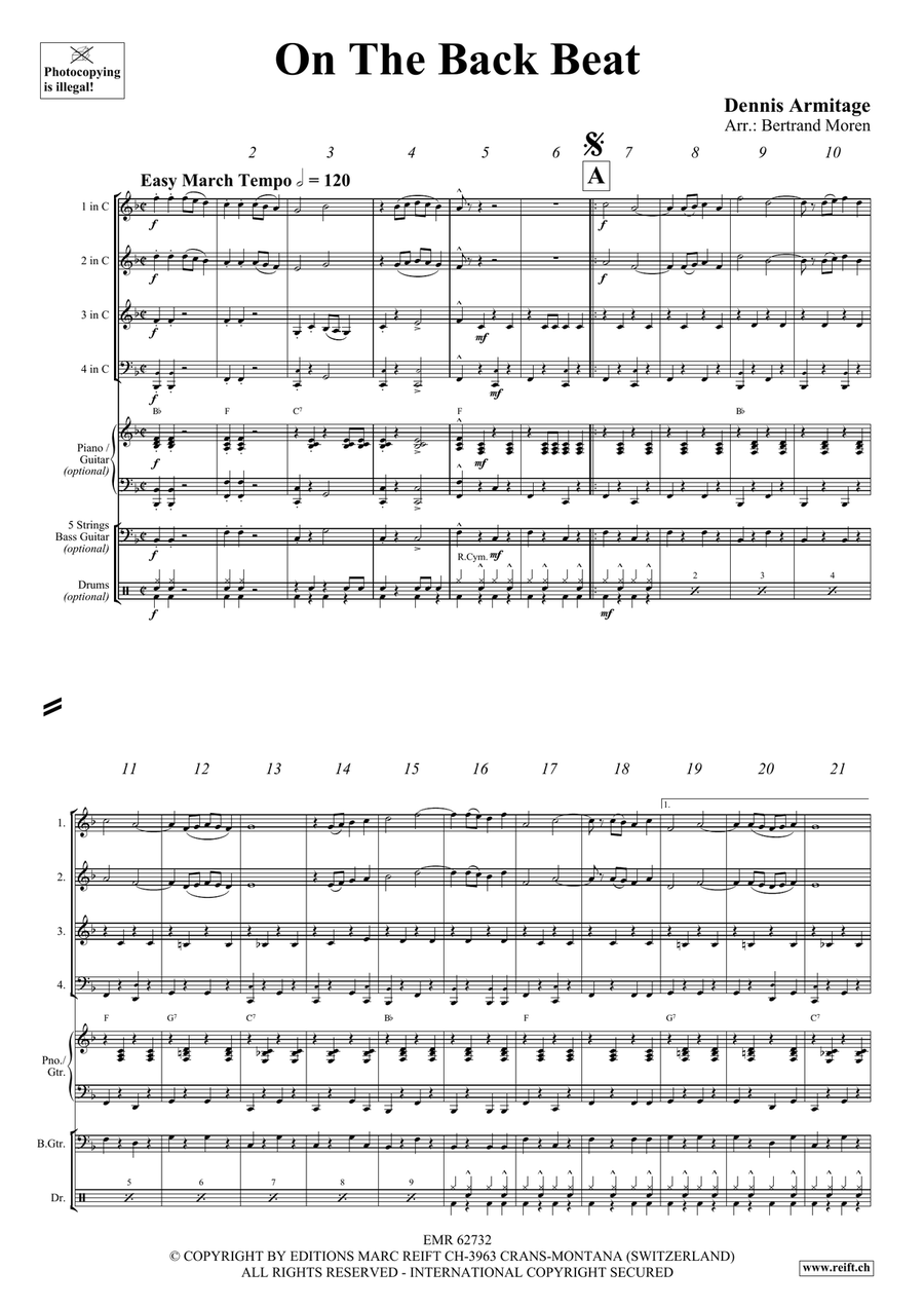 On The Back Beat On The Back Beat Brass Quartet scores gallery preview page 4