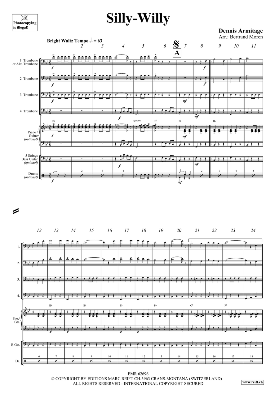 Silly-Willy Silly-Willy Trombone Quartet scores gallery preview page 4
