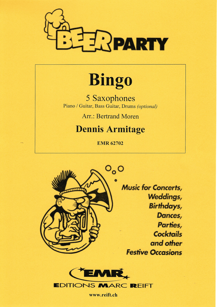 Bingo Bingo Saxophone Quintet scores gallery preview page 1