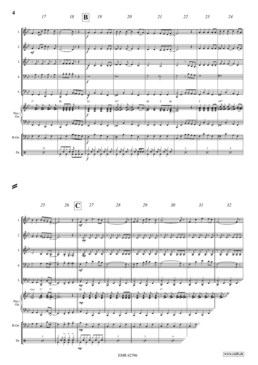 Bingo Bingo Brass Quintet scores gallery preview page 5