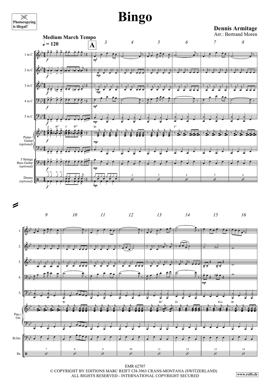 Bingo Bingo Woodwind Quintet scores gallery preview page 4