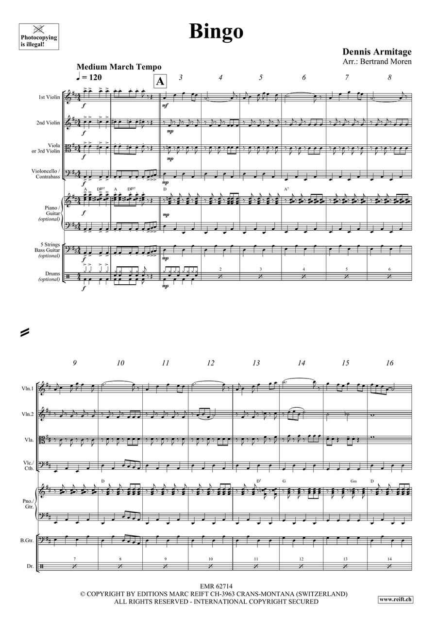Bingo Bingo String Quartet scores gallery preview page 4