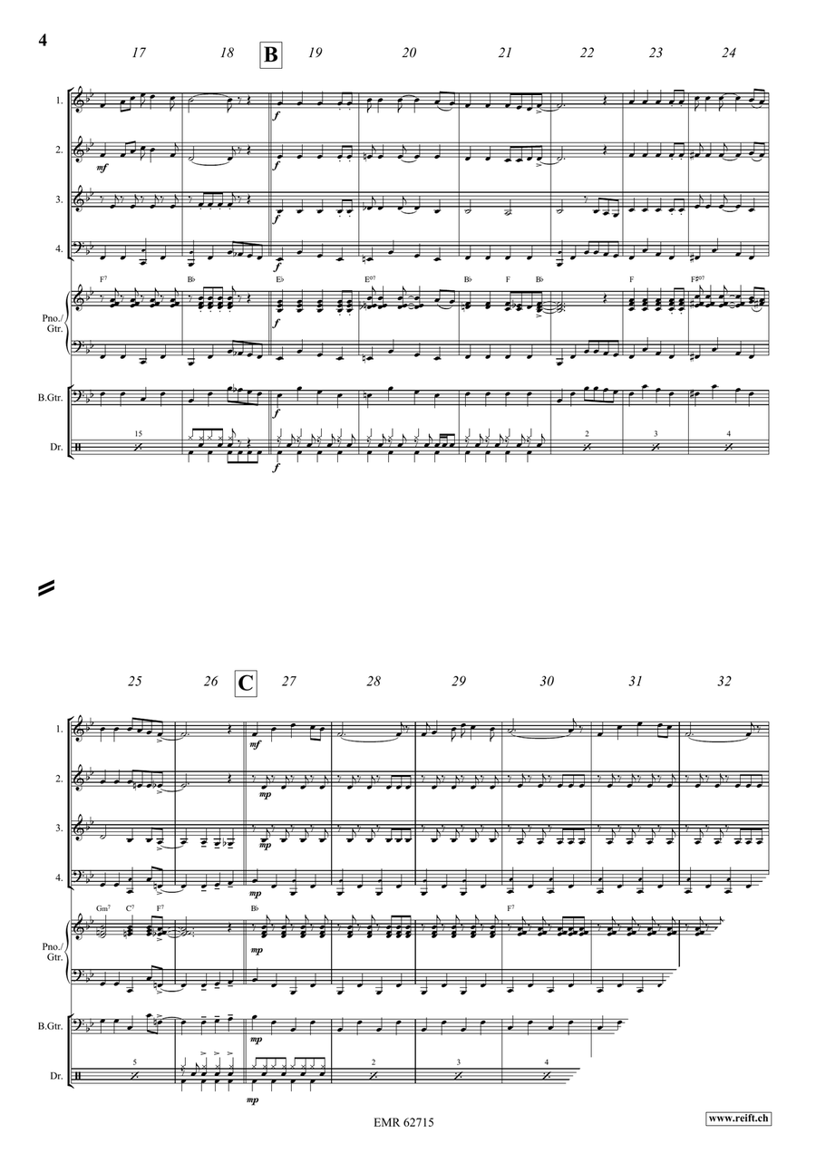 Bingo Bingo Brass Quartet scores gallery preview page 5
