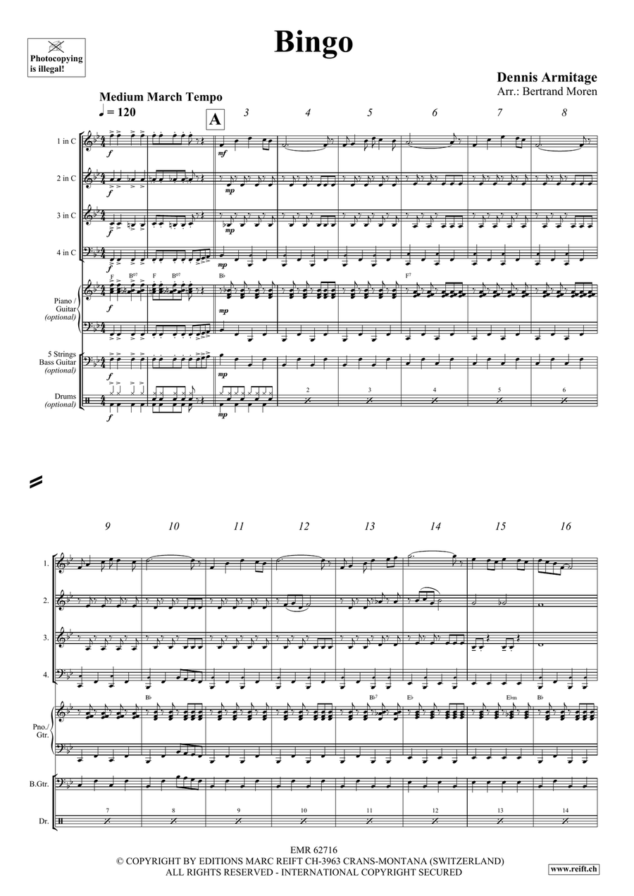 Bingo Bingo Woodwind Quartet scores gallery preview page 4