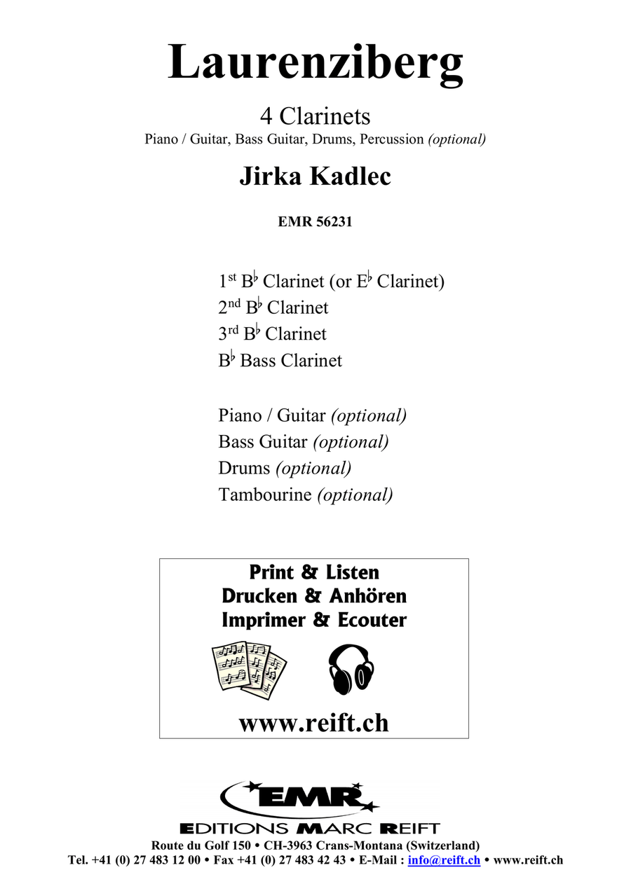 Laurenziberg Laurenziberg Clarinet Quartet scores gallery preview page 2