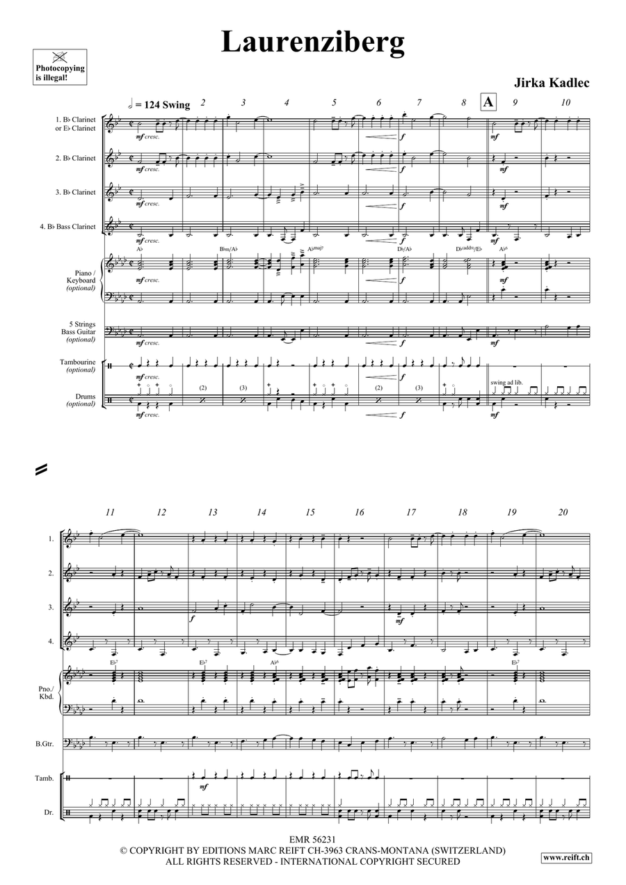 Laurenziberg Laurenziberg Clarinet Quartet scores gallery preview page 4