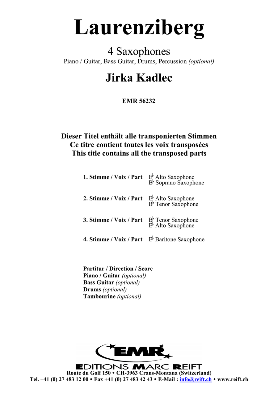 Laurenziberg Laurenziberg Saxophone Quartet scores gallery preview page 2