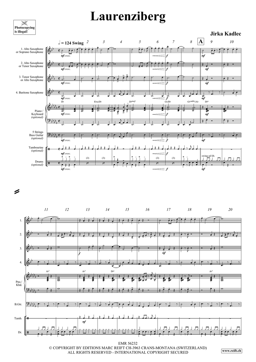 Laurenziberg Laurenziberg Saxophone Quartet scores gallery preview page 4
