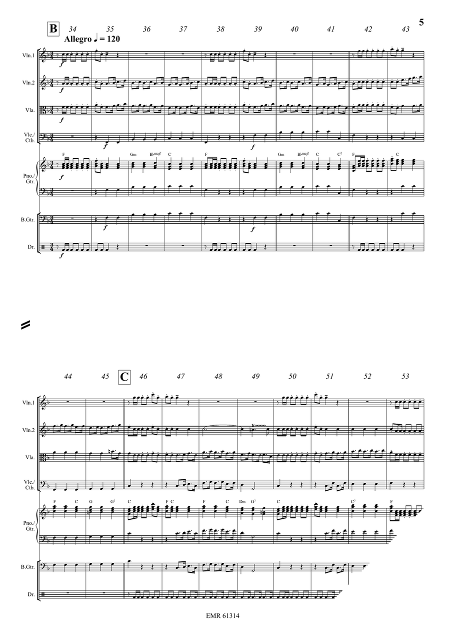 Music For The Royal Fireworks by George Frideric Handel String Quartet - Sheet Music page 4