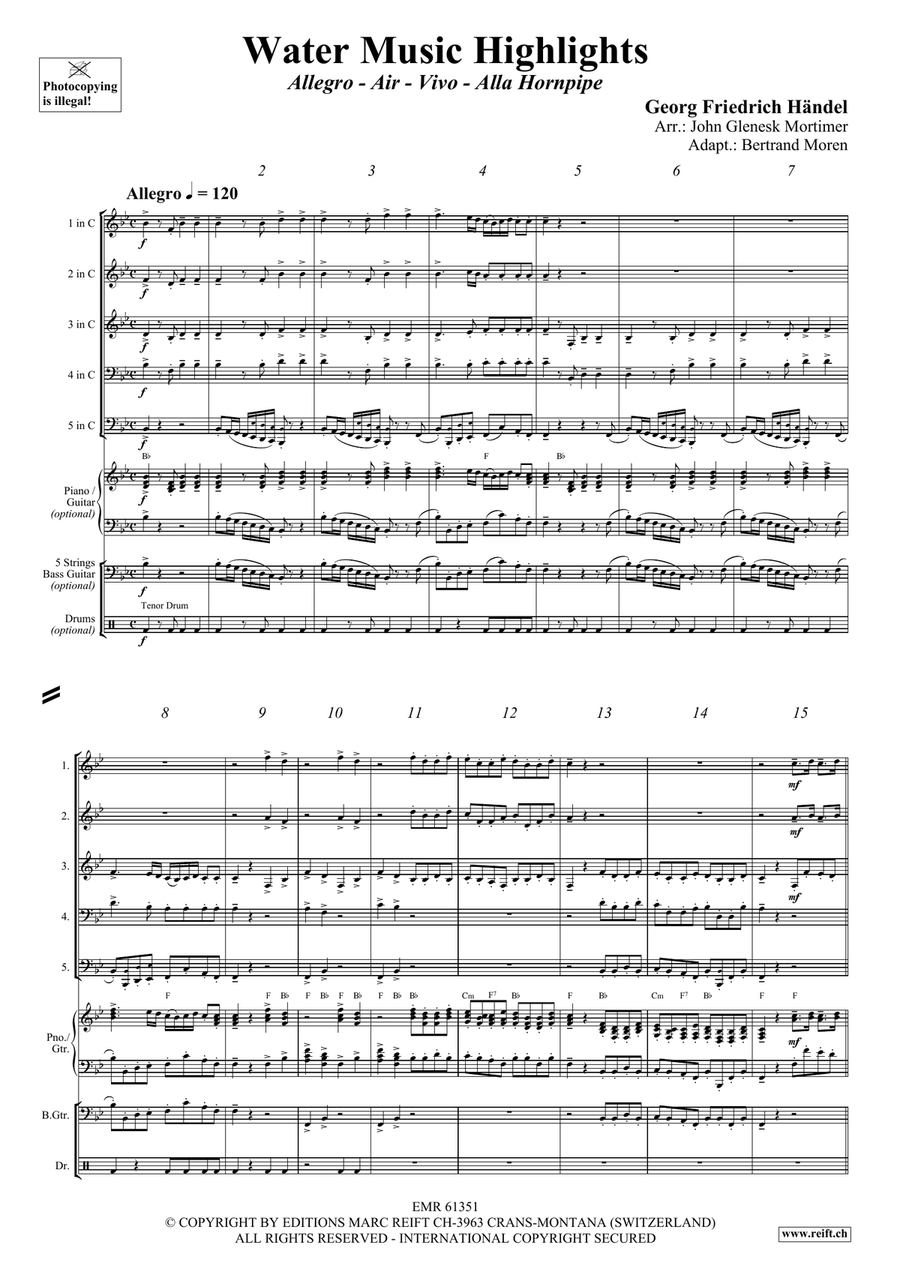 Water Music Highlights Water Music Highlights Score scores gallery preview page 3