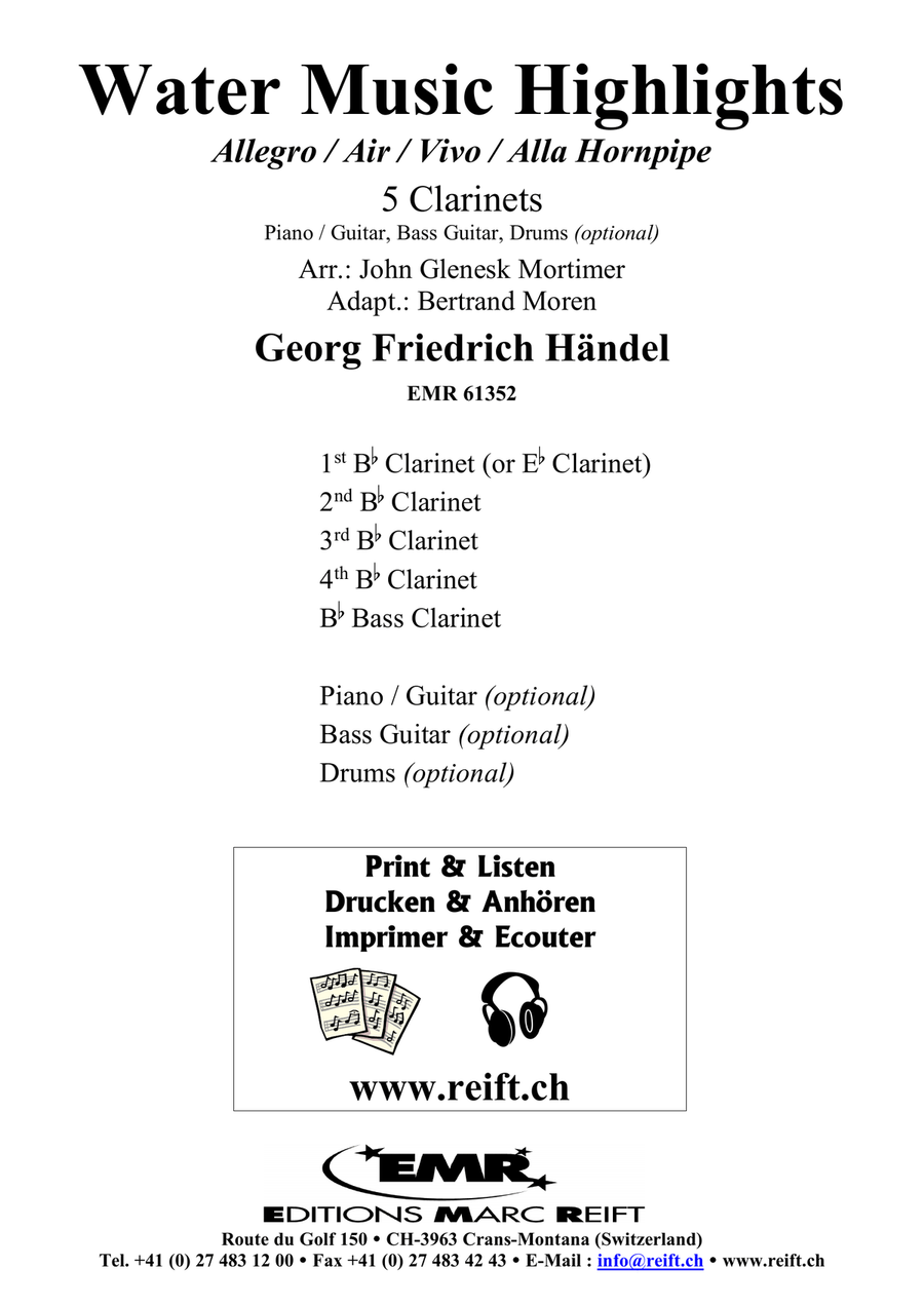 Water Music Highlights Clarinet Quintet scores gallery preview page 2