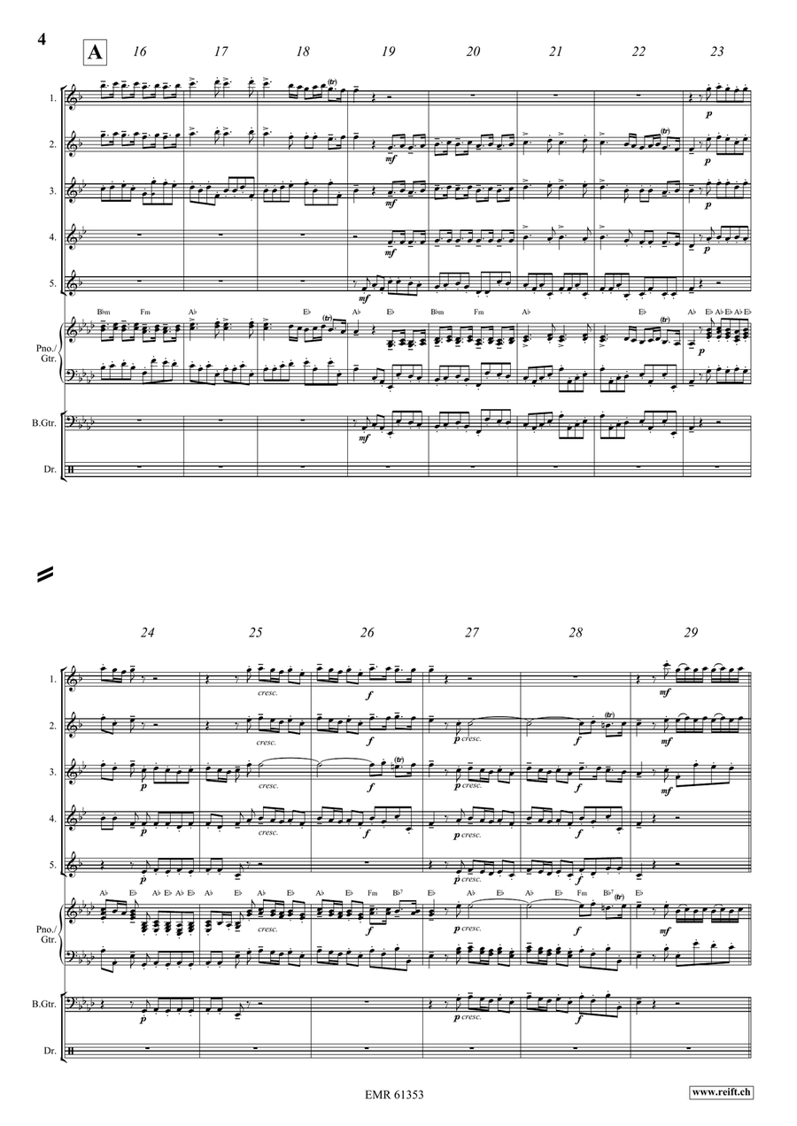 Water Music Highlights Water Music Highlights Saxophone Quintet scores gallery preview page 4