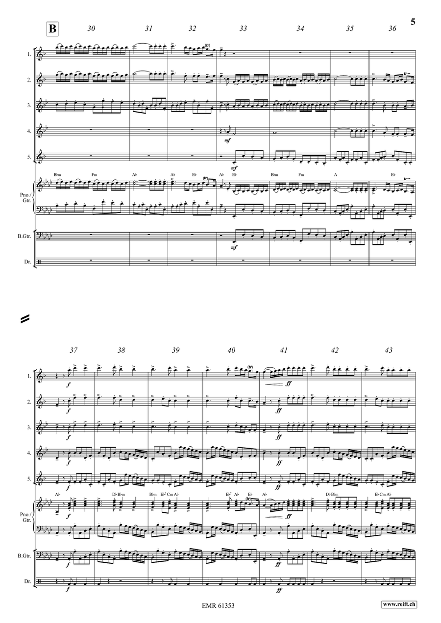 Water Music Highlights Water Music Highlights Saxophone Quintet scores gallery preview page 5