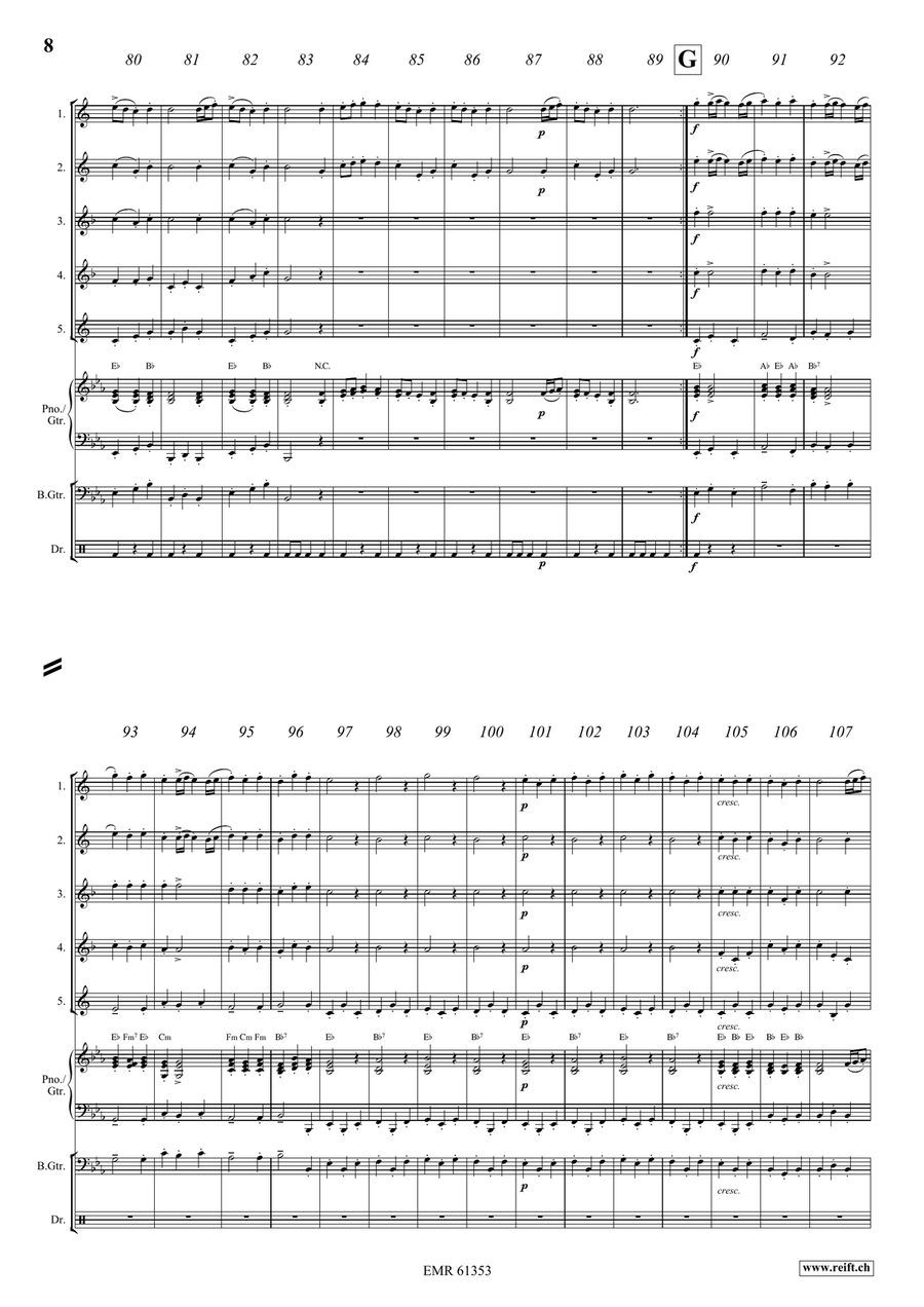 Water Music Highlights Water Music Highlights Saxophone Quintet scores gallery preview page 8