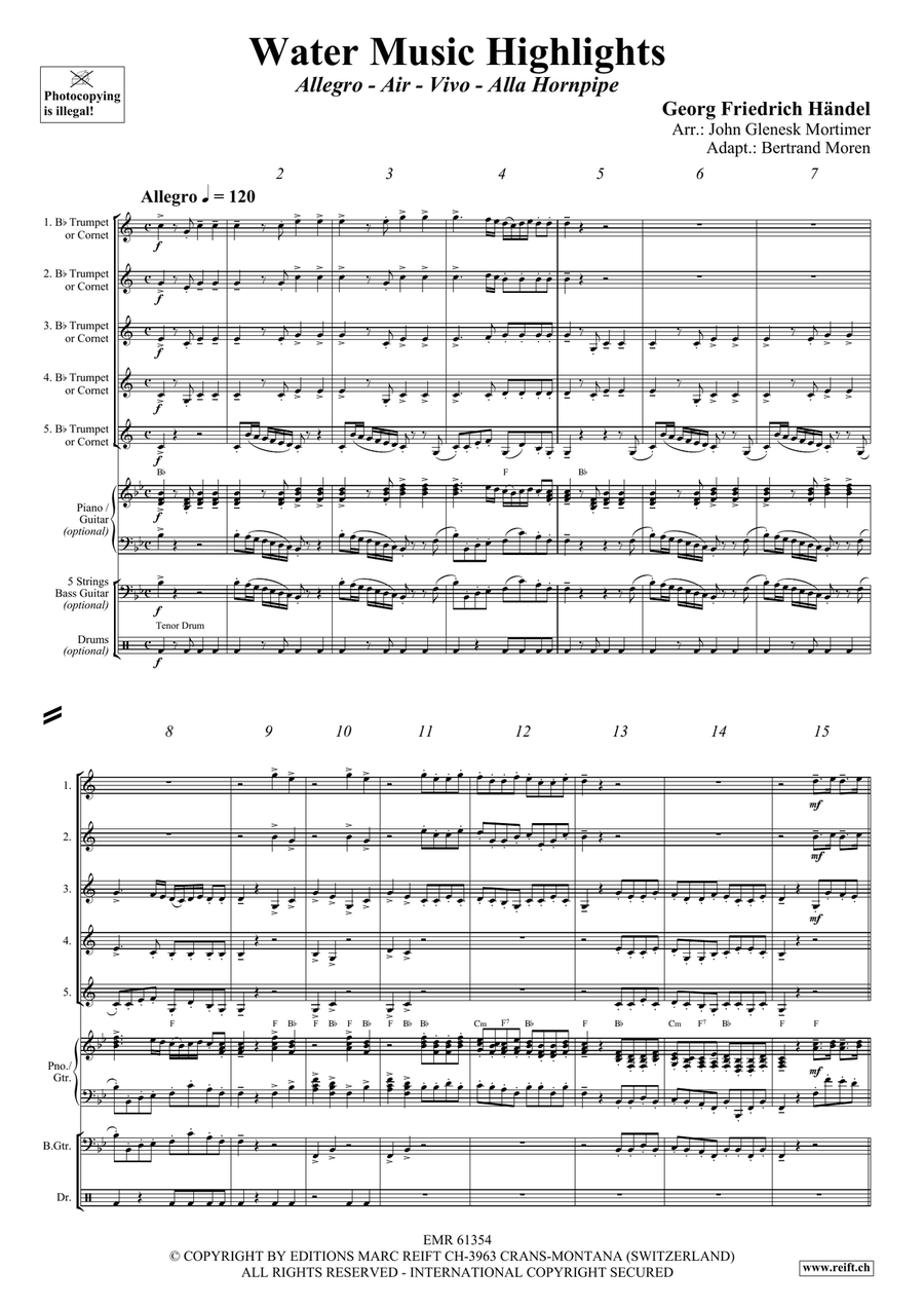 Water Music Highlights Water Music Highlights Cornet scores gallery preview page 3