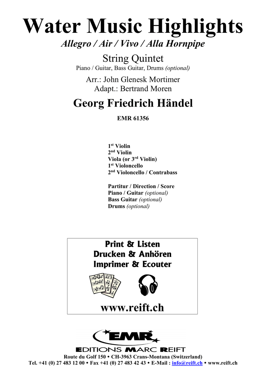 Water Music Highlights Water Music Highlights String Quintet scores gallery preview page 2