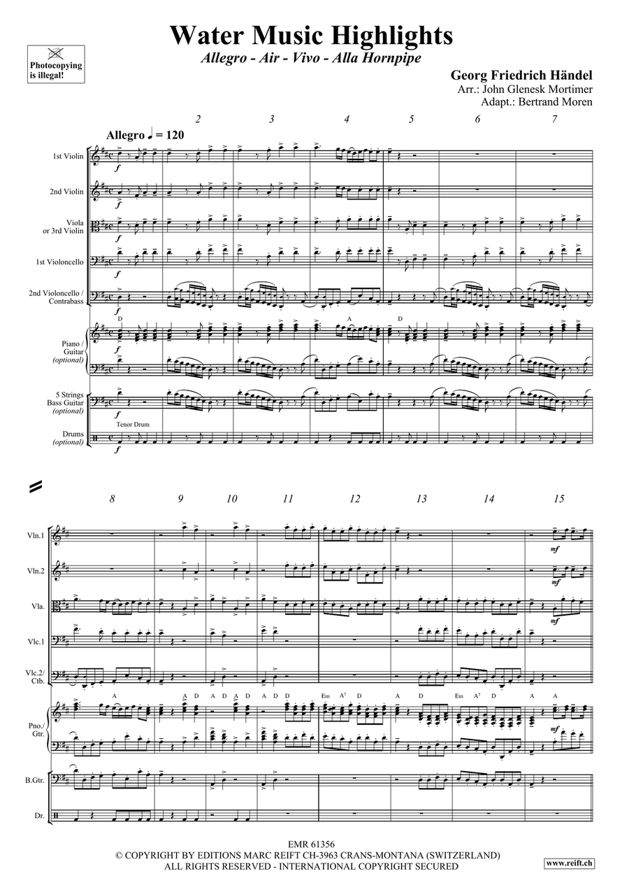 Water Music Highlights Water Music Highlights String Quintet scores gallery preview page 3