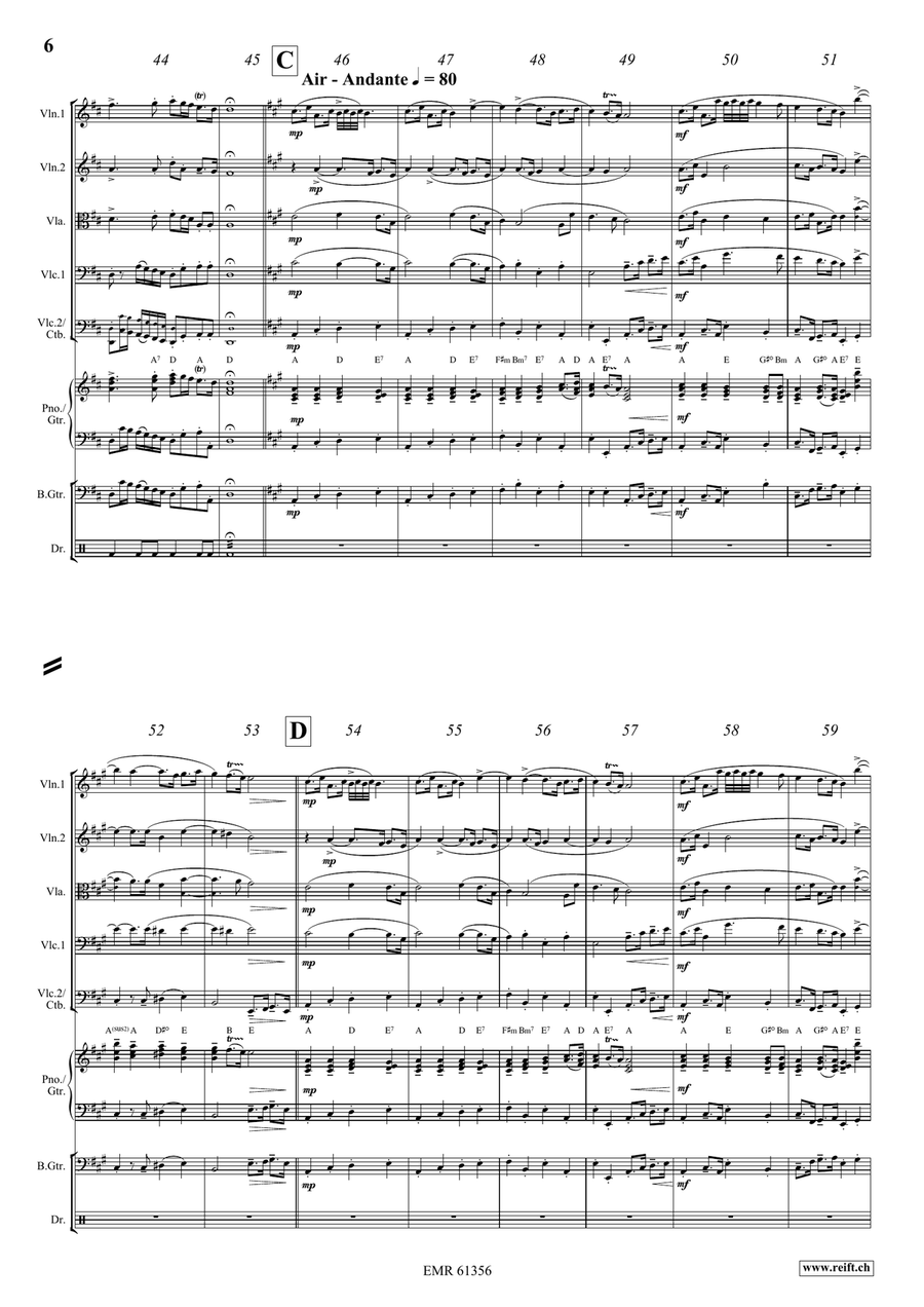 Water Music Highlights Water Music Highlights String Quintet scores gallery preview page 6