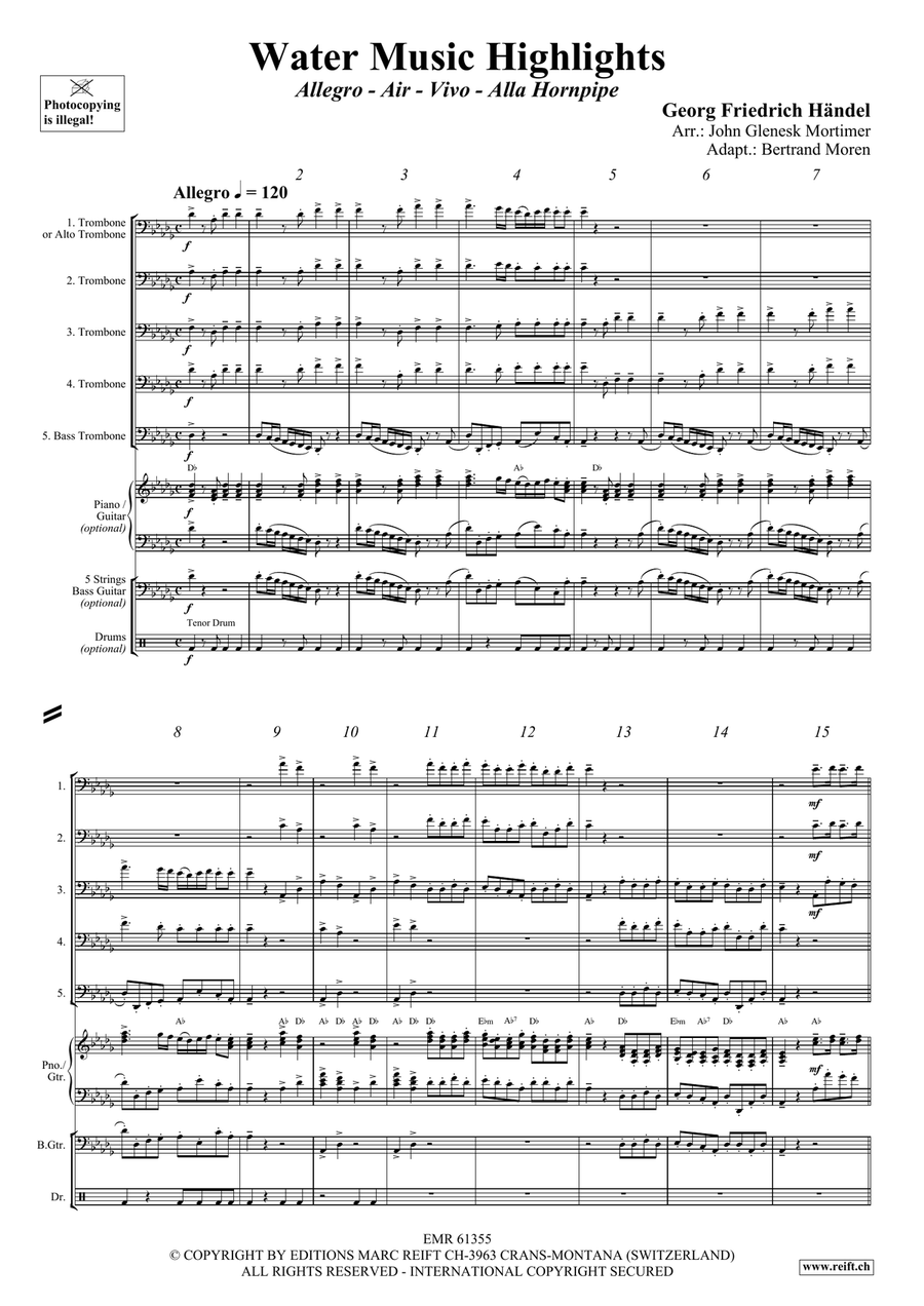Water Music Highlights Water Music Highlights Trombone scores gallery preview page 3