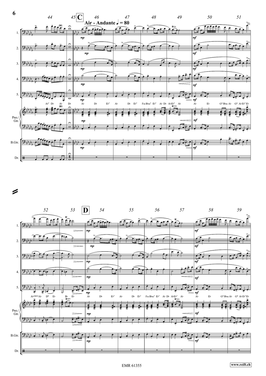 Water Music Highlights Water Music Highlights Trombone scores gallery preview page 6