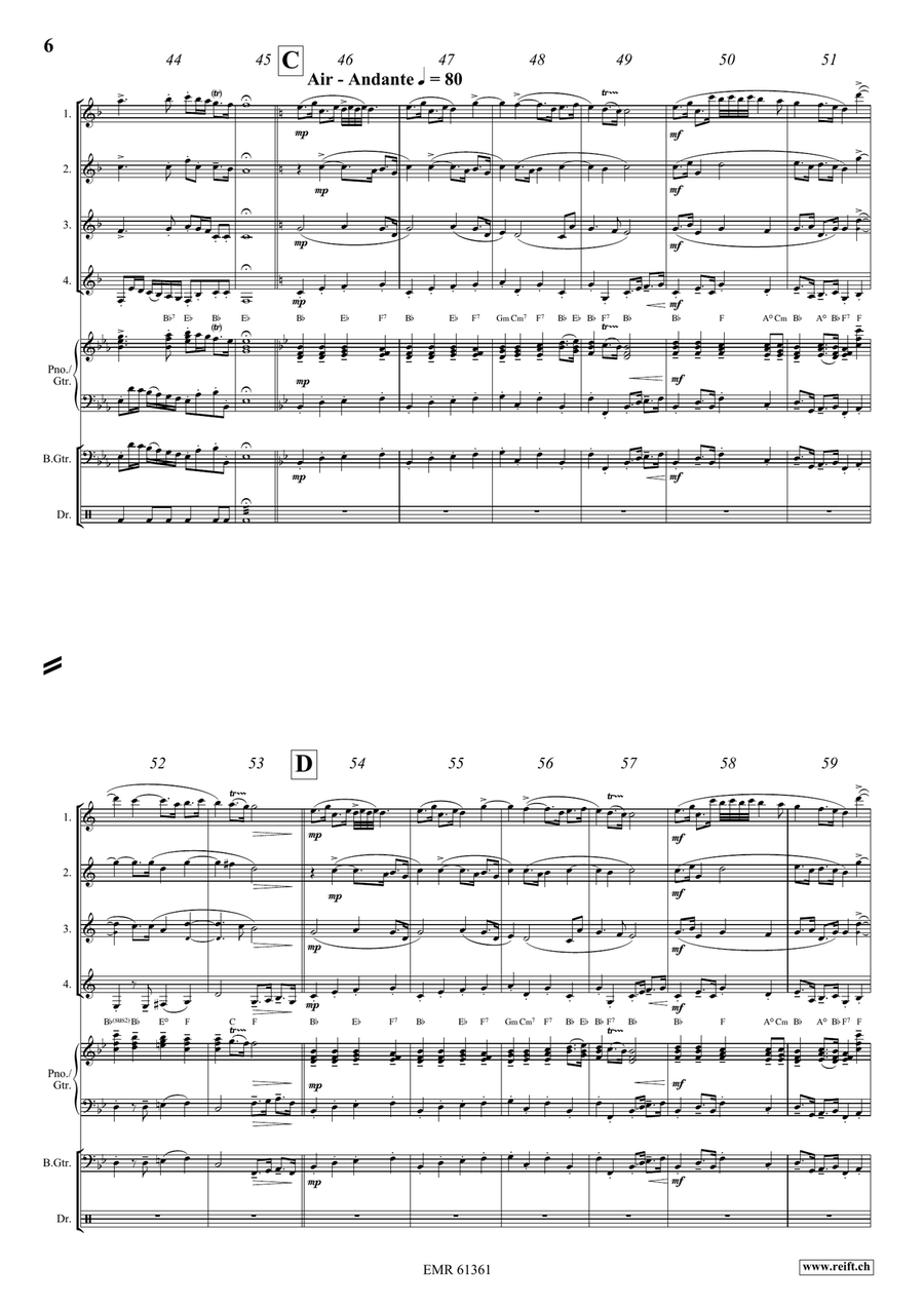 Water Music Highlights Water Music Highlights Clarinet Quartet scores gallery preview page 6