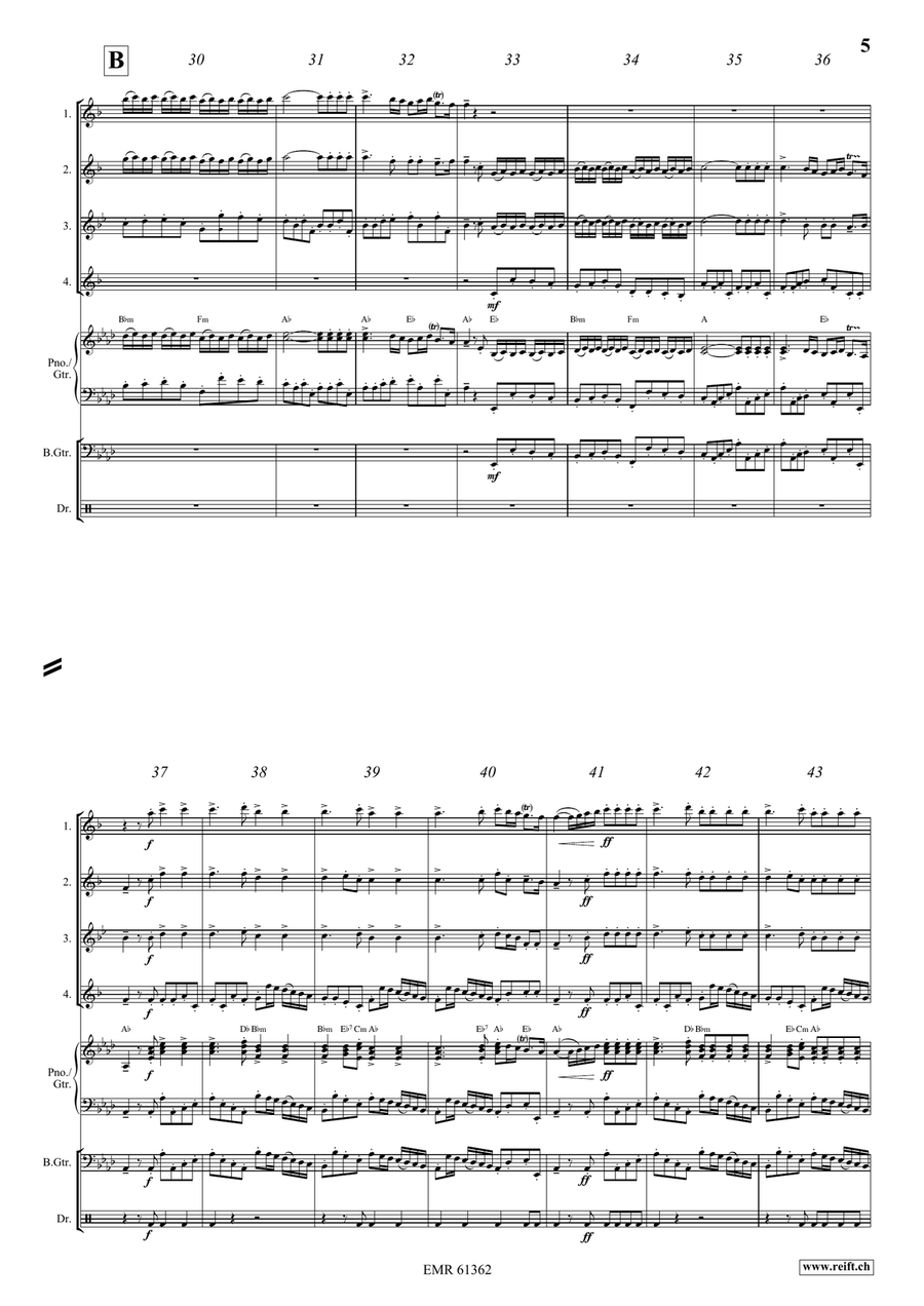 Water Music Highlights Water Music Highlights Saxophone Quartet scores gallery preview page 5