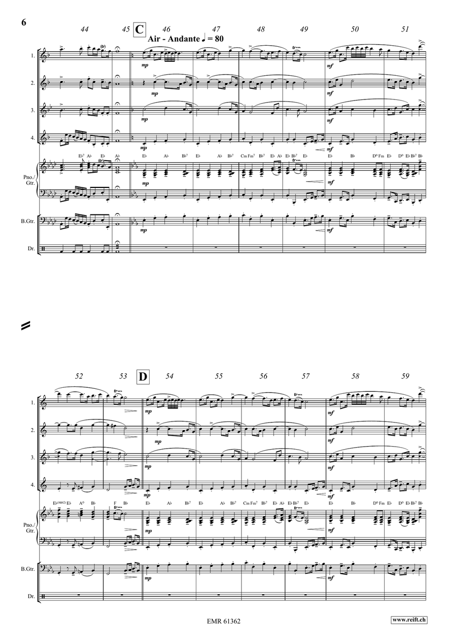 Water Music Highlights Water Music Highlights Saxophone Quartet scores gallery preview page 6