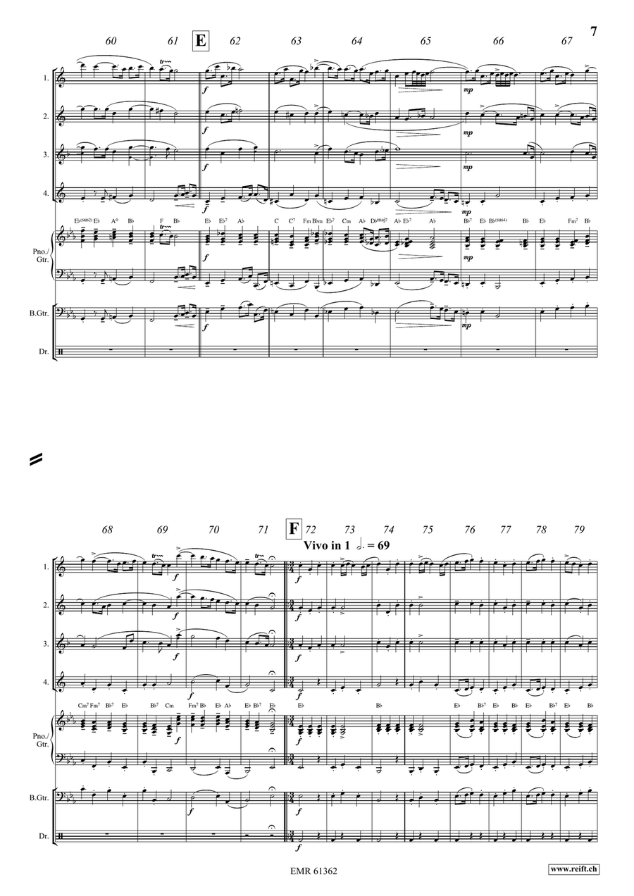 Water Music Highlights Water Music Highlights Saxophone Quartet scores gallery preview page 7
