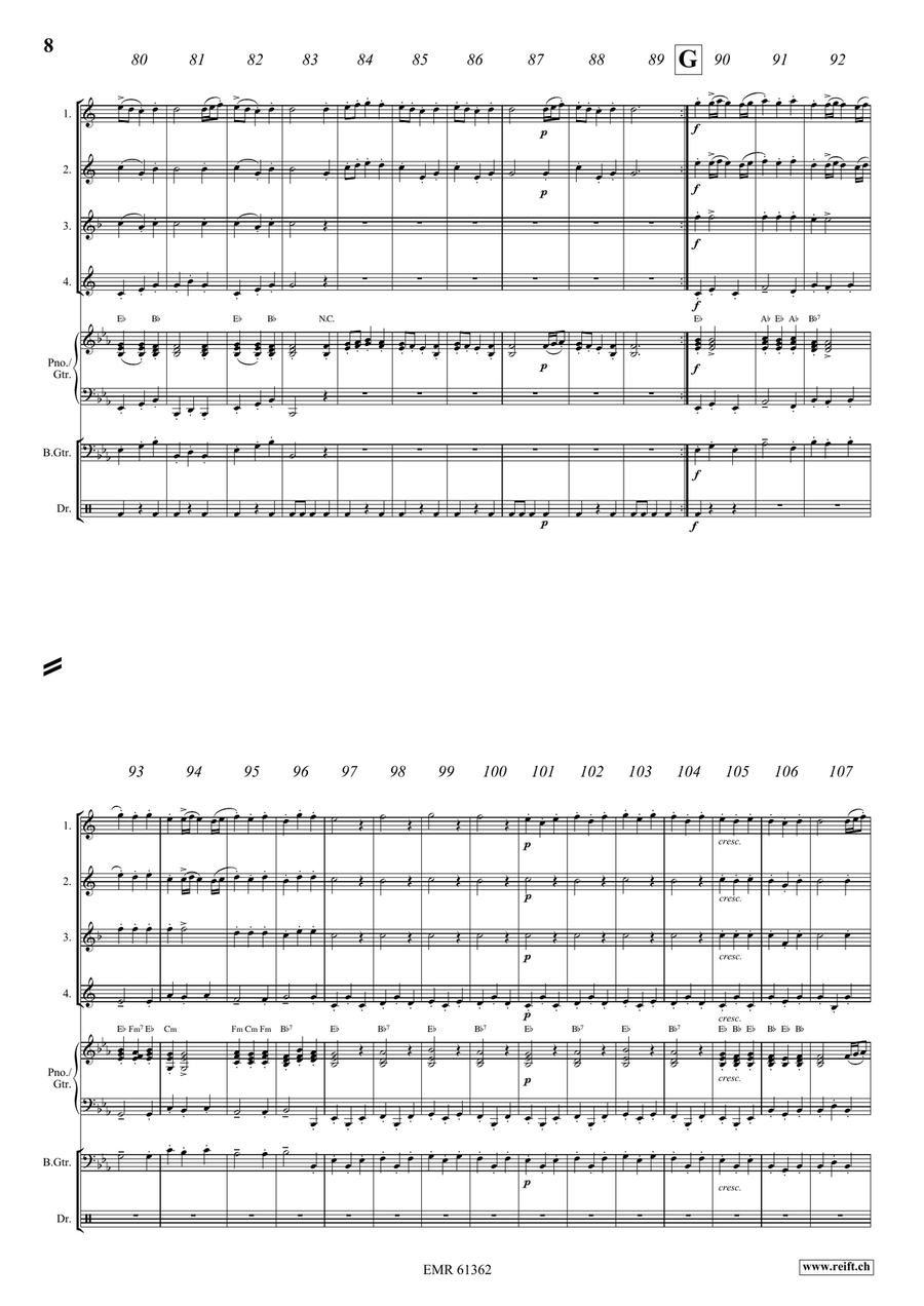 Water Music Highlights Water Music Highlights Saxophone Quartet scores gallery preview page 8
