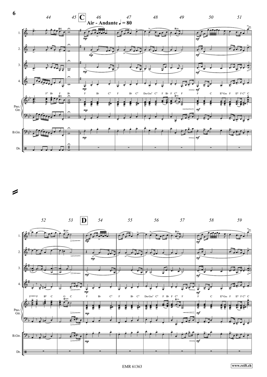 Water Music Highlights Water Music Highlights Cornet scores gallery preview page 6