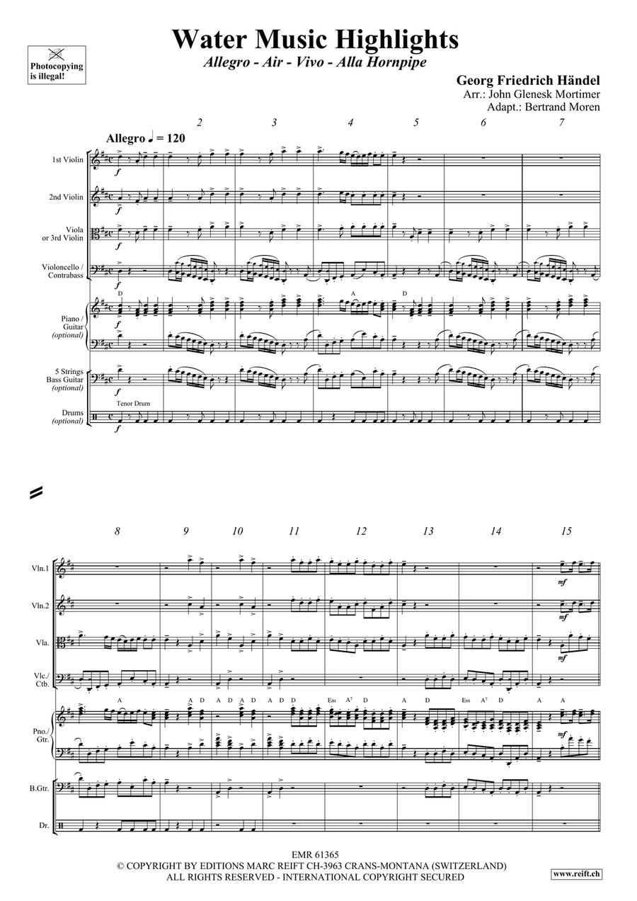 Water Music Highlights Water Music Highlights String Quartet scores gallery preview page 3