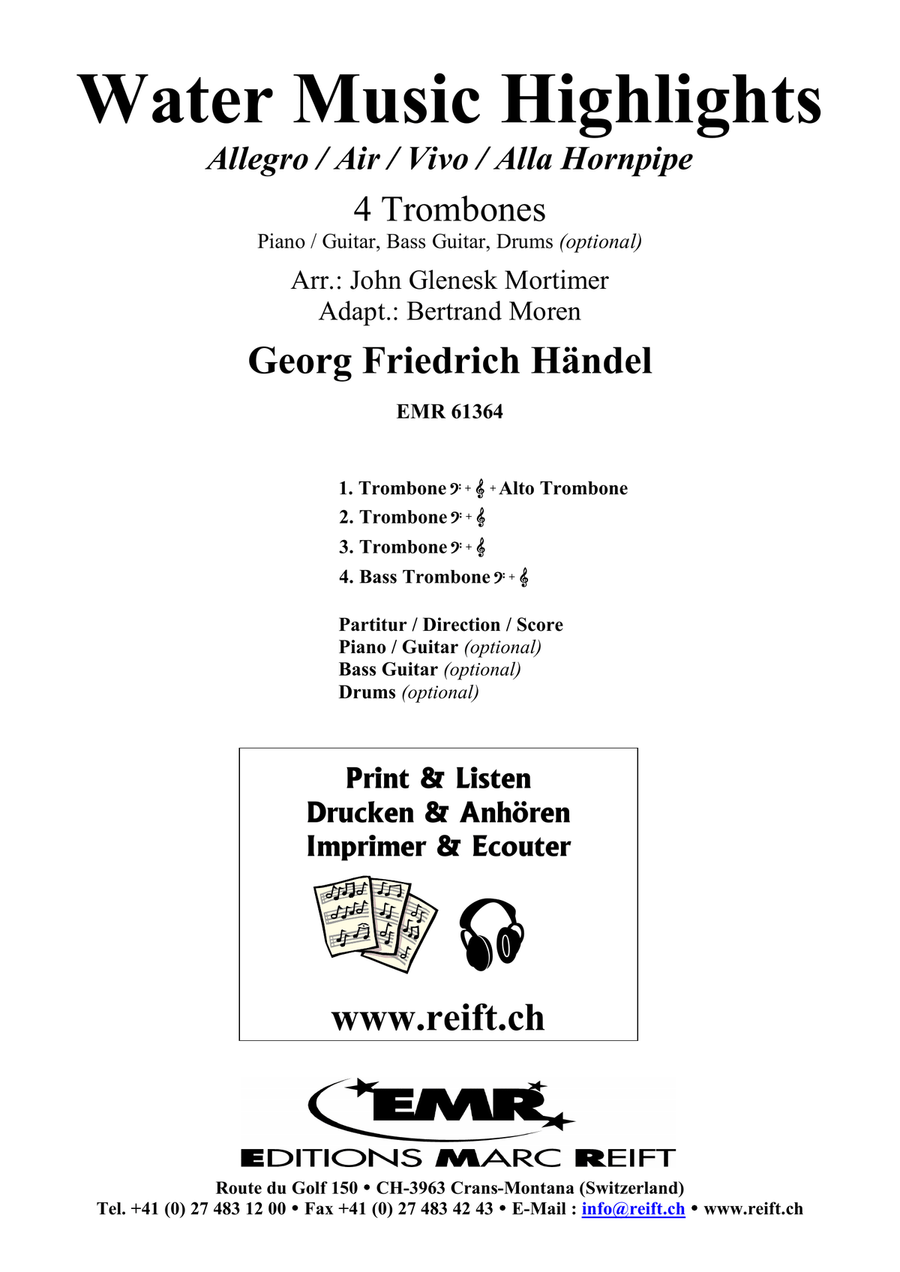 Water Music Highlights Trombone Quartet scores gallery preview page 2