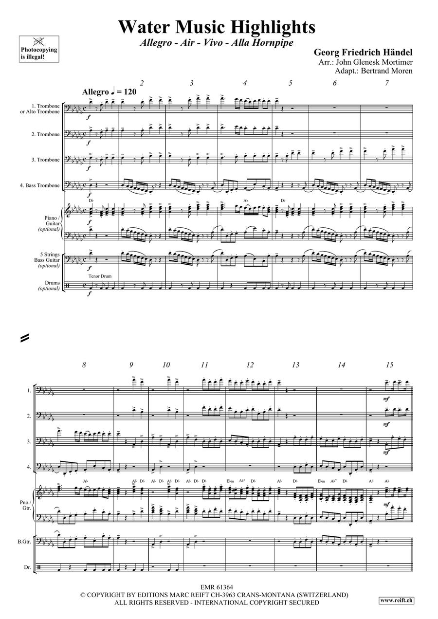 Water Music Highlights Trombone Quartet scores gallery preview page 3