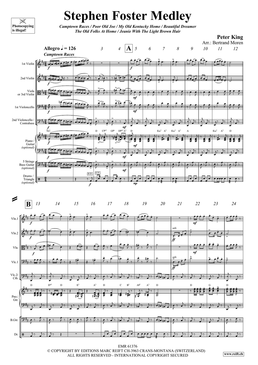 Stephen Foster Medley Stephen Foster Medley String Orchestra scores gallery preview page 3